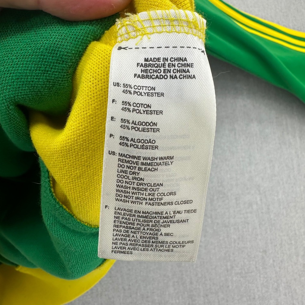 Adidas Brazil Track Jacket Mens Large Green 1978 World Cup Retro Full Zip Coat - Picture 6 of 8